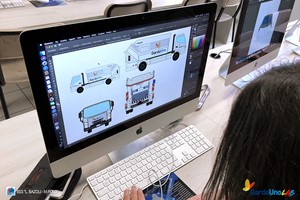 Lab ed i grafici del Bazoli-Polo, le prime immagini a tema Igiene Urbana e Mobilità Sostenibile