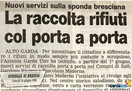 La raccolta rifiuti col porta a porta