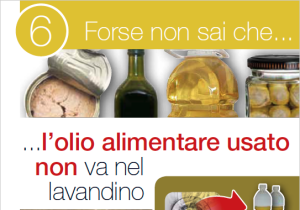 L'olio alimentare usato non va nel lavandino