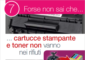 Cartucce stampante e toner non vanno nei rifiuti