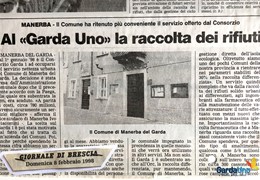 Al 'Garda Uno' la raccolta dei rifiuti