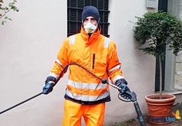Sanificazione vicoli storici di Salò
