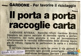 Gardone - Il porta a porta raccoglie carta