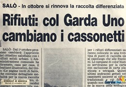 Rifiuti: col Garda Uno cambiano i cassonetti