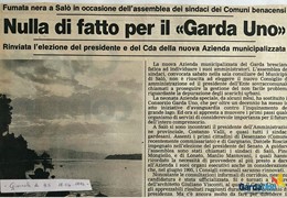 Nulla di fatto per il Garda Uno