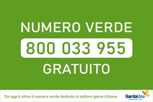 Attivo il numero verde di Garda Uno dedicato al settore Igiene Urbana