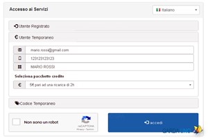 Green Urban Mobility: Ricarica utente temporaneo