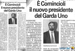 Giornale di Brescia – 20/05/2004: E’ Comincioli il nuovo presidente del Garda Uno