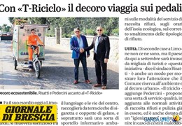 Giornale di Brescia: Limone, con«T-Riciclo» il decoro viaggia sui pedali