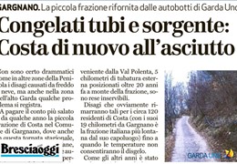 Brescia Oggi: Gargnano, la piccola frazione rifornita dalle autobotti di Garda Uno
