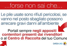 Forse non sai che… nel 2015 raccolti oltre 10 milioni di kg di pile e accumulatori portatili