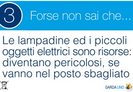 Forse non sai che… lampadine ed i piccoli oggetti elettrici sono risorse