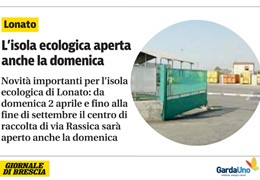 Lonato, l'isola ecologica aperta anche la domenica