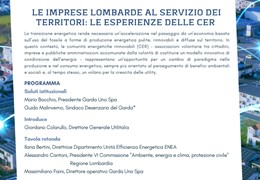 Le imprese lombarde al servizio dei territori: le esperienze delle CER