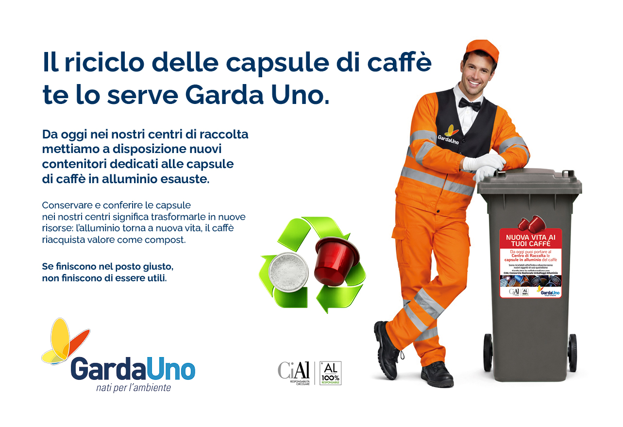 Riciclo capsule di caffè: è attivo il nuovo servizio nei Centri di Raccolta