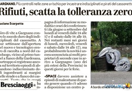 Brescia Oggi - Gargnano, rifiuti, scatta la tolleranza zero