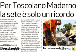 Brescia Oggi - Per Toscolano Maderno la sete è solo un ricordo