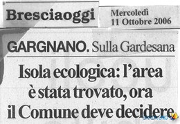 Gargnano - Isola Ecologica: l'area è stata trovata, ora il Comune deve decidere