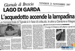 L'acquedotto accende la lampadina