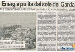 Energia pulita dal sole del Garda
