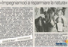 "Impegnamoci a risparmiare la natura"